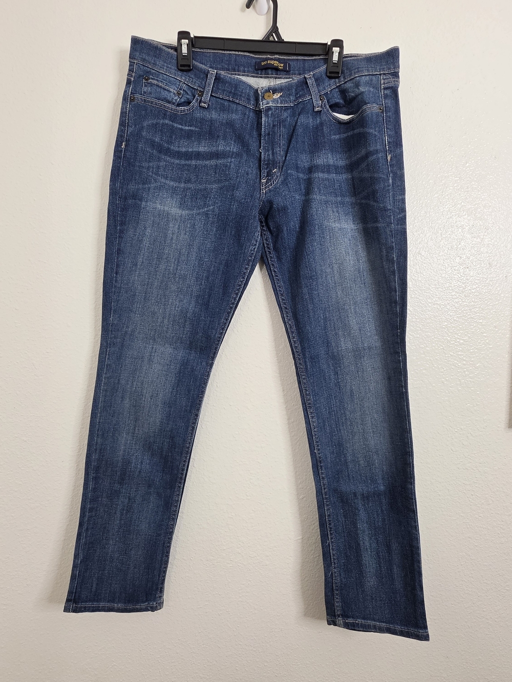 ​Levi's 524 Too Superlow Jeans Size 17M Flap Pocket Low Rise Straight Blue Denim
